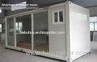 Prefabricated flat pack container house , commercial portable house with glass door