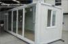 Prefab movable assembled glass prefab homes / steel modular store with glass curtain