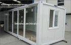 Prefab movable assembled glass prefab homes / steel modular store with glass curtain