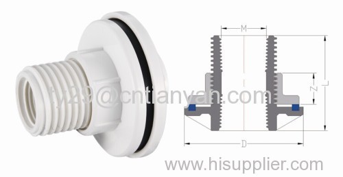 PVC-U THREADED FITTINGS FOR WATER SUPPLY MALE UNION