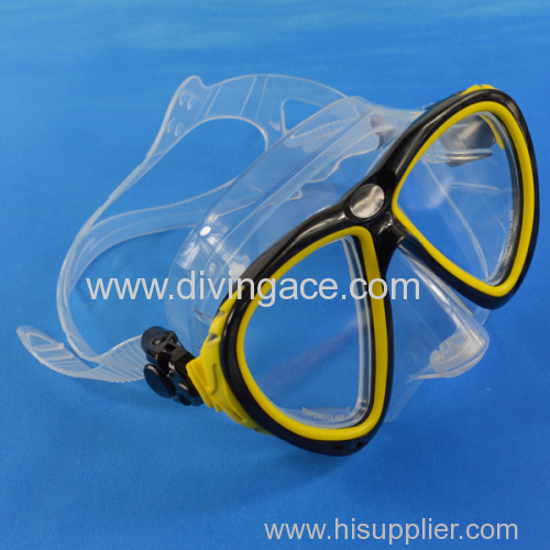 ODM protection safety freediving mask/tempered glass diving mask