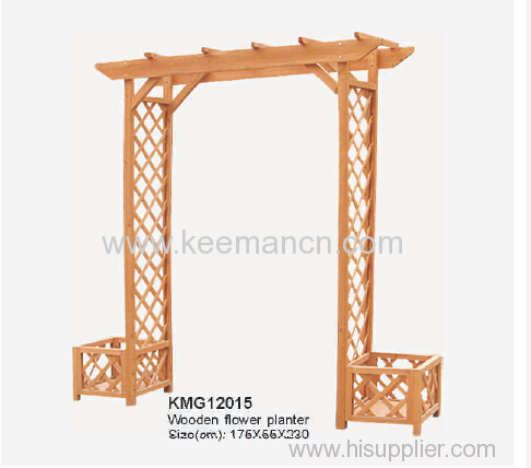 Wooden outdoor flower stand