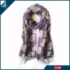 purple jacquard mouse thick winter acrylic scarf * HEFT scarves and shawls
