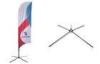 Durable Fabric Printed Bowhead Flags , Indoor Eye Catching Sign With Enhanced Pole