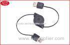 USB A Male To Female Two Way Retractable Cable PVC ABS Cord Reel 0.8m