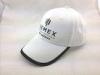 White Six Panel Cotton Baseball Cap for Enterprise Hats Contrasting Brim