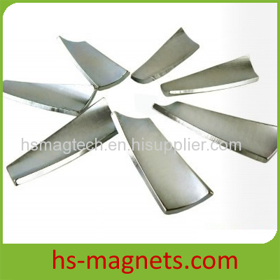 Zinc Plated Curved Neodymium Magnet