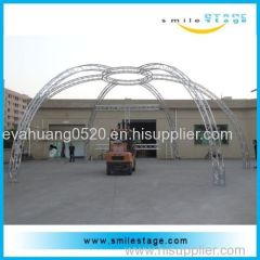 Event tent truss structure and round tent