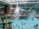 Water Playground Equipment With Fiberglass Spiral Water Slide and toys For water park