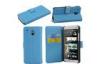 Blue Luxury Leather HTC One Mini Phone Covers Waterproof Cellphone Wallet Case