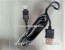 Black Double Charging IPhone USB Charger Cable For Iphone 5 / 5S / 5C with MFI