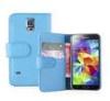 Blue Stand PU Leather Cell Phone Wallet Cases For Samsung Galaxy S5 i9600