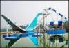 Custom Water Park Equipment Wave Slide, 11m Height Fiberglass Water Slides For 2 People