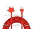 3 In1 Lightning Micro USB Charging Cables For Iphone 5 / 4g Samsung Sony LG