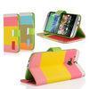 Multi Color PU + PC Cell Phone Wallet Cases , HTC M8 Phone Cover