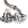 Sterling Silver Christmas Tree of Lights with Clear CZ Charm Beads