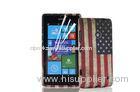 Lightweight Vintage Unite States Flag TPU Gel Mobile Phone Cases Fo Nokia Lumia 520