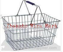 wire mesh shopping basket metal rack