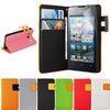Orange Flip Leather Cover Mobile Phone Cases with Magnet For Huawei Ascend Y300