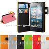 Orange Flip Leather Cover Mobile Phone Cases with Magnet For Huawei Ascend Y300