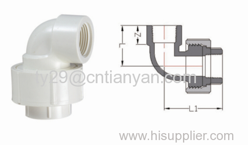 PVC-U THREADED FITTINGS FOR WATER SUPPLY FEMALE UNION ELBOW