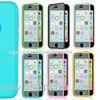 Fashion Water Resistant PU + PC Wrap Up Iphone Protective Cases Yellow / Blue