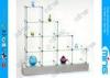 Cube 4 Step Glass Display Cabinets for Shopping Mall , SGS Approvals