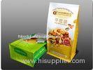 Quad Side Flat Bottom Pouch Laminated For Nuts , Stand Up Food Pouches