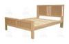 Ash Modern Wood Bedroom Furniture / Solid Wood Bed With Natural Color