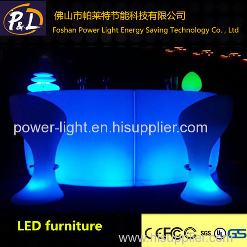 RGB Colorful LED Lighted Glowing Plastic Bar Stools