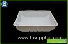 Thermoforming Rectangular Biodegradable Food Tray With Sticker Pringting Container