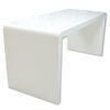 Half Bullnose Eased Edge White Solid Surface Marble Table Tops, Modern Kitchen Counters