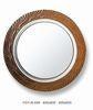 Decorative Bronze Framed Mirror With Deep-Carving 3D Effects , Shower Mirrors
