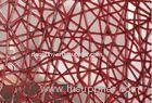 Red Net Decorative Laminated Glass Panels / Glass Partition , Handpainted