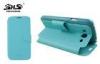 Handmade Blue Leather Cell Phone Cases i9152 / i9150 Protective Cover