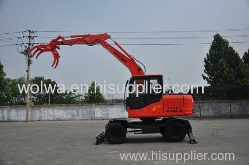8 ton wheel loader with excavator attach grapper