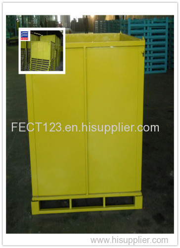 yellow color pallet racking container/steel box bin/used steel cargo containers for sale
