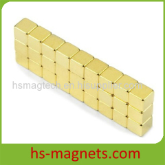 Au Coating Cube Neodymium Magnets