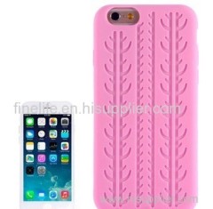 Tyre Texture Silicone case for iPhone 6 (Pink)