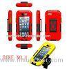 Red ABS Bike Mount Holder IPX8 Waterproof Case for iPhone 4 / 4S / 5 / 5S / 5C
