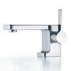Polished Chrome Deck Mounted Basin Low Pressure Tap Faucets With Clavate Handle Switch