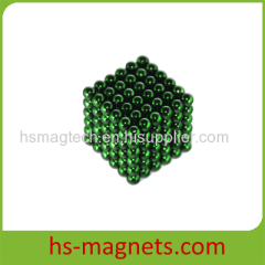 Green Coating Sintered Neodymium Iron Boron Ball Magnets