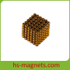 Golden Coating Sintered Neodymium Iron Boron Neocube Magnets