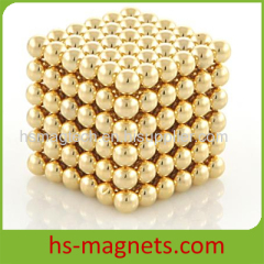 Sintered Neodymium 216 Balls Neocube Zenballs Buckyballs Gold Coating