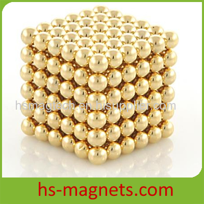 Sintered Neodymium 216 Balls Neocube Zenballs Buckyballs Gold Coating