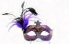 9&quot; Purple Masquerade Venetian Masks For Halloween With Swarovski Crystal