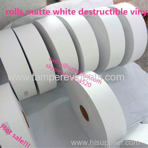 ultra destructible self adhesive rolls