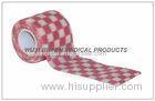 OEM Pink Check Cohesive Elastic Bandage Elastic Wrap For Joint And Dressing Fixation