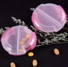 Sliding cover portable pill container