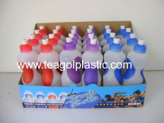 Plastic sport bottle with rubber grip 700ml in display box packing